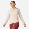 Sweat-shirt à Capuche Fitness Femme - 520 Quartz Rose 2 Sweat-shirt à Capuche Fitness Femme - 520 Quartz Rose -ProSportif Boutique sweat a capuche fitness poche kangourou rose