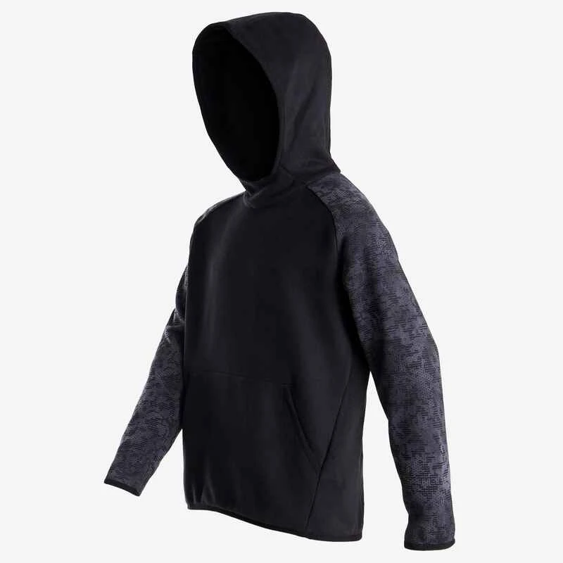 Sweat Capuche Chaud 100 Garçon GYM ENFANT Noir Imprimé 4 Sweat Capuche Chaud 100 Garçon GYM ENFANT Noir Imprimé – Image 2
