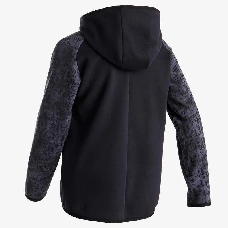 Sweat Capuche Chaud 100 Garçon GYM ENFANT Noir Imprimé 5 Sweat Capuche Chaud 100 Garçon GYM ENFANT Noir Imprimé – Image 3