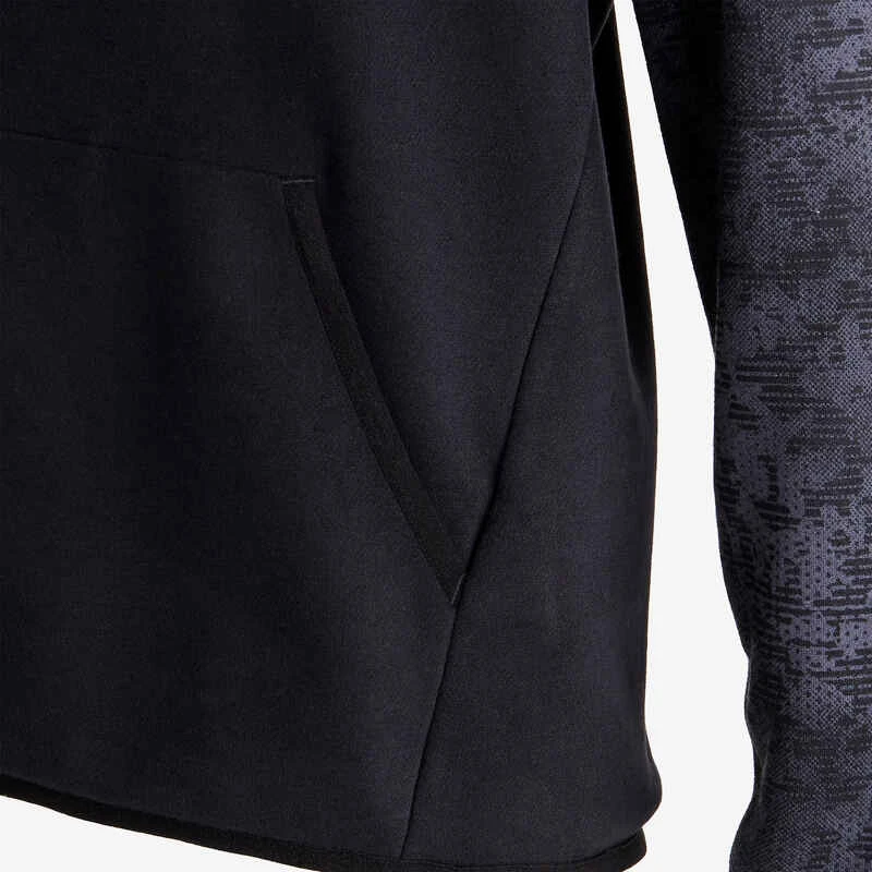 Sweat Capuche Chaud 100 Garçon GYM ENFANT Noir Imprimé 6 Sweat Capuche Chaud 100 Garçon GYM ENFANT Noir Imprimé – Image 4