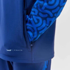 Kipsta Sweat De Football 1/2 Zip VIRALTO JR LETTERS Marine Et Bleu -ProSportif Boutique sweat de football 1slash2 zip viralto solo jr noir gris et jaune fluo 6