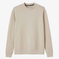 Sweat Crew Fitness Homme - 500 Essentials Lin -ProSportif Boutique sweat fitness droit homme col rond essentiel noir 6