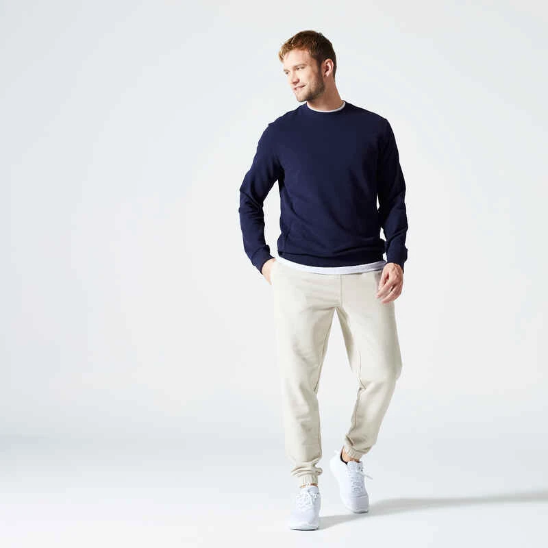 Sweat Fitness Homme - 100 Bleu Foncé 4 Sweat Fitness Homme - 100 Bleu Foncé – Image 2