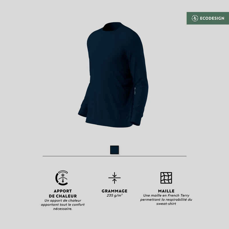 Sweat Fitness Homme - 100 Bleu Foncé 8 Sweat Fitness Homme - 100 Bleu Foncé – Image 6