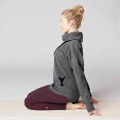 SWEAT POLAIRE RELAXATION YOGA FEMME GRIS CHINE -ProSportif Boutique sweat relaxation yoga femme gris chine 7