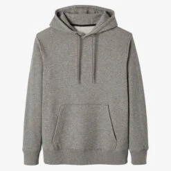 Sweat à Capuche Long Fitness Femme - 500 Essentials Gris -ProSportif Boutique sweat shirt a capuche long col rond femme droit 500 essentials gris 6