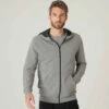 Sweat Zippé à Capuche Fitness Homme - 100 Gris Schist