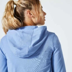Sweat Zippé Fitness Femme - 100 Bleu Indigo -ProSportif Boutique sweat zippe fitness femme 100 noir 4