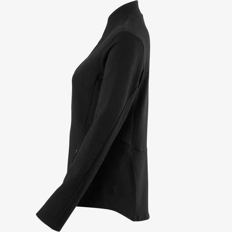 Sweat Zippé Col Montant Ajusté Femme Avec Poche - 520 Noir 6 Sweat Zippé Col Montant Ajusté Femme Avec Poche - 520 Noir – Image 4
