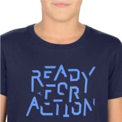 T-Shirt 100 Manches Courtes Gym Garçon Imprimé Bleu -ProSportif Boutique t shirt 100 manches courtes gym garcon imprime bleu 5