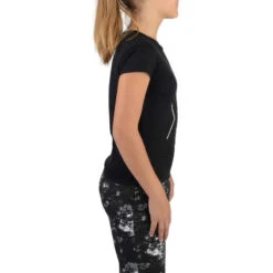 T-Shirt 100 MC Gym Fille Imprimé Noir Blanc 16 T-Shirt 100 MC Gym Fille Imprimé Noir Blanc -ProSportif Boutique t shirt 100 mc gym fille imprime blanc rose 2