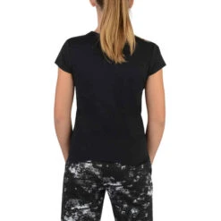 T-Shirt 100 MC Gym Fille Imprimé Noir Blanc 17 T-Shirt 100 MC Gym Fille Imprimé Noir Blanc -ProSportif Boutique t shirt 100 mc gym fille imprime blanc rose 3