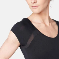 T-Shirt 2 En 1 Pilates Gym Douce Femme Noir 16 T-Shirt 2 En 1 Pilates Gym Douce Femme Noir -ProSportif Boutique t shirt 2 en 1 pilates gym douce femme bleu marine 4