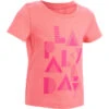 T-Shirt 500 Manches Courtes Gym Baby Imprimé Rose