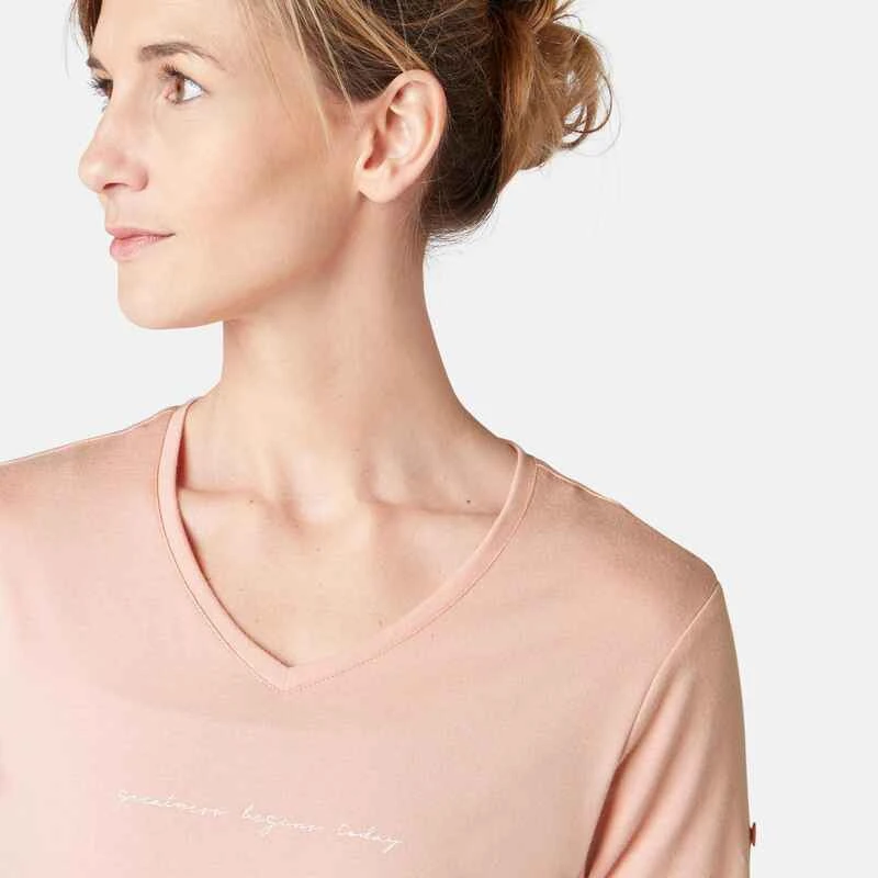 T-Shirt 510 Regular Pilates Gym Douce Femme Rose Printé 7 T-Shirt 510 Regular Pilates Gym Douce Femme Rose Printé – Image 5