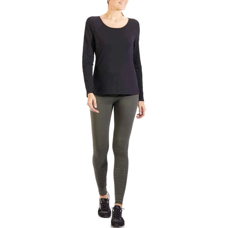 T-Shirt 900 Manches Longues Gym & Pilates Femme Noir 15 T-Shirt 900 Manches Longues Gym & Pilates Femme Noir â Image 13
