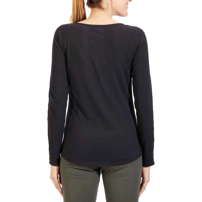 T-Shirt 900 Manches Longues Gym & Pilates Femme Noir 6 T-Shirt 900 Manches Longues Gym & Pilates Femme Noir â Image 4