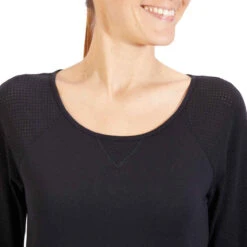 T-Shirt 900 Manches Longues Gym & Pilates Femme Noir 23 T-Shirt 900 Manches Longues Gym & Pilates Femme Noir -ProSportif Boutique t shirt 900 manches longues gym pilates femme kaki 6