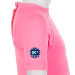 T-shirt Anti UV Bébé Manches Courtes Rose -ProSportif Boutique t shirt anti uv bebe manches courtes bleu turquoise 4