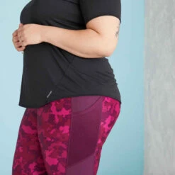 T-shirt Cintré Grande Taille Fitness Cardio Femme Noir -ProSportif Boutique t shirt cintre grande taille fitness cardio femme noir 4