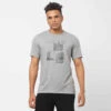 T-shirt Fitness Manches Courtes Droit Col Rond Coton Homme - 500 Gris -ProSportif Boutique t shirt coton extensible fitness