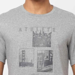 T-shirt Fitness Manches Courtes Droit Col Rond Coton Homme - 500 Gris -ProSportif Boutique t shirt coton extensible fitness 3