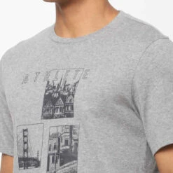 T-shirt Fitness Manches Courtes Droit Col Rond Coton Homme - 500 Gris -ProSportif Boutique t shirt coton extensible fitness 4