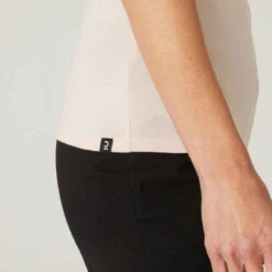 T-shirt Col V Fitness Femme - 500 Rose Quartz -ProSportif Boutique t shirt coton extensible fitness slim 22