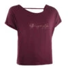 T-shirt Danse Moderne Bordeaux Fluide Femme -ProSportif Boutique t shirt danse moderne bordeaux fluide femme