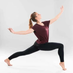 T-shirt Danse Moderne Bordeaux Fluide Femme -ProSportif Boutique t shirt danse moderne bordeaux fluide femme 2