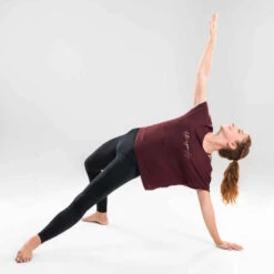 T-shirt Danse Moderne Bordeaux Fluide Femme -ProSportif Boutique t shirt danse moderne bordeaux fluide femme 4