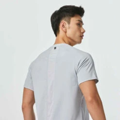 FTS 120 Toucher Coton Gris -ProSportif Boutique t shirt de fitness essentiel respirant col rond homme print bleu 11