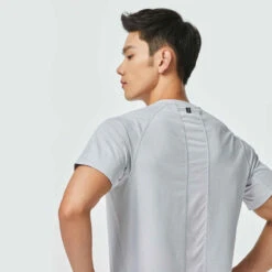 FTS 120 Toucher Coton Gris -ProSportif Boutique t shirt de fitness essentiel respirant col rond homme print bleu 16