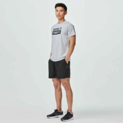 FTS 120 Toucher Coton Gris -ProSportif Boutique t shirt de fitness essentiel respirant col rond homme print bleu 9