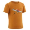 Quechua T-shirt De Randonnée - MH100 KID Marron Phosphorescent - Enfant 2-6 ANS