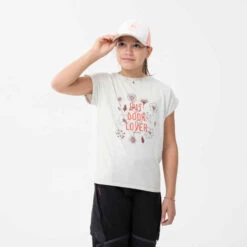 Quechua T-Shirt De Randonnée - MH100 BEIGE - Enfant 7-15 Ans -ProSportif Boutique t shirt de randonnee mh100 rose enfant 7 15 ans 2