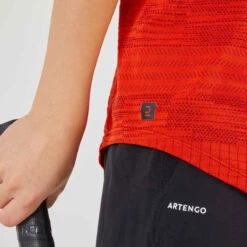 Artengo T-shirt De Tennis Garcon - TTS900 Rouge -ProSportif Boutique t shirt de tennis garcon tts900 rouge 4