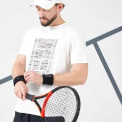 Artengo T-Shirt De Tennis Homme - TTS Soft Blanc Cassé -ProSportif Boutique t shirt de tennis homme tts soft marine 2