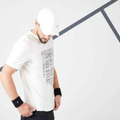 Artengo T-Shirt De Tennis Homme - TTS Soft Blanc Cassé -ProSportif Boutique t shirt de tennis homme tts soft marine 6
