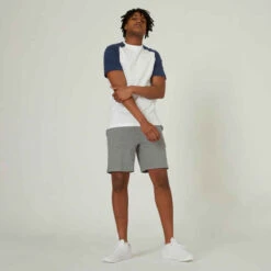 T-shirt Fitness Homme - 520 Blanc Et Bleu -ProSportif Boutique t shirt droit fitness homme 520 blanc et bleu 4