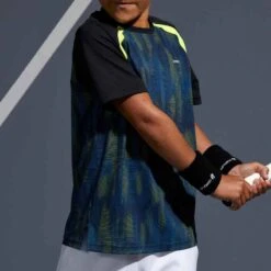 Artengo T SHIRT ENFANT 500 NOIR JAUNE 14 Artengo T SHIRT ENFANT 500 NOIR JAUNE -ProSportif Boutique t shirt enfant 500 noir jaune 2