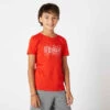 T-shirt Enfant Coton - Basique Rouge Avec Imprimé -ProSportif Boutique t shirt enfant coton basique gris chine avec imprime