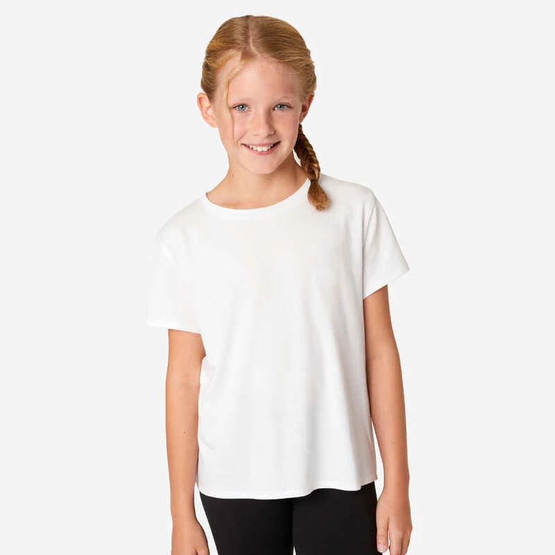 T-SHIRT FILLE COTON Blanc 3 T-SHIRT FILLE COTON Blanc