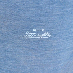 T-shirt De Trek Voyage - Manches Courtes - Laine Mérinos TRAVEL 100 Bleu Femme -ProSportif Boutique t shirt laine merinos de trek voyage travel 100 bleu femme 3