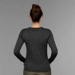 T-shirt Laine Mérinos De Trek Voyage - TRAVEL 100 Gris Femme -ProSportif Boutique t shirt laine merinos de trek voyage travel 100 gris femme 2