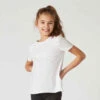 Tshirt Coton Basique Blanc ENFANT -ProSportif Boutique t shirt manches courtes 100 fille gym enfant blanc