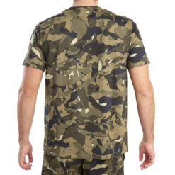 T-shirt Manches Courtes Chasse 100 Camouflage WL V1 Vert -ProSportif Boutique t shirt manches courtes chasse 100 camouflage woodland vert 2