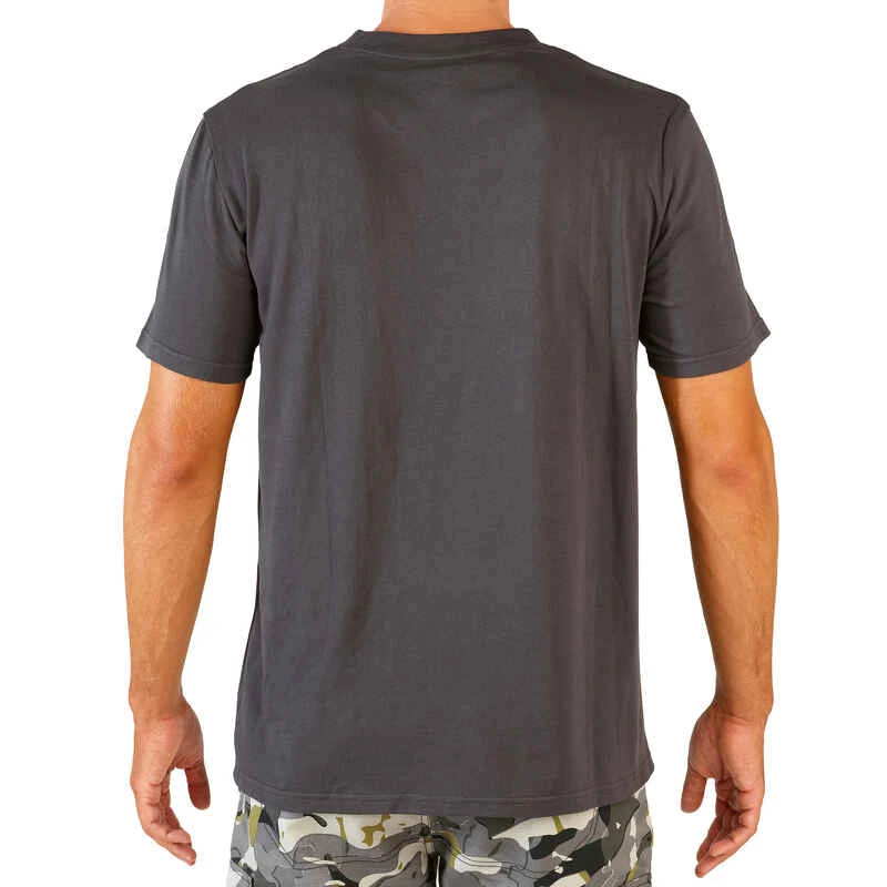 T-shirt Manches Courtes Coton Homme - 100 Carbon Gris 5 T-shirt Manches Courtes Coton Homme - 100 Carbon Gris – Image 3