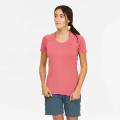 Quechua T-shirt Manches Courtes De Randonnée Montagne - MH500 - Femme -ProSportif Boutique t shirt manches courtes de randonnee montagne mh500 femme 1