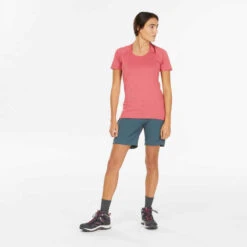 Quechua T-shirt Manches Courtes De Randonnée Montagne - MH500 - Femme -ProSportif Boutique t shirt manches courtes de randonnee montagne mh500 femme 4